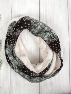 FLORAL PRINT LOOP SCARF